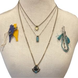 CHLOE + ISABEL || Necklace Bracelet Earrings || Black Silver Gold Turquoise